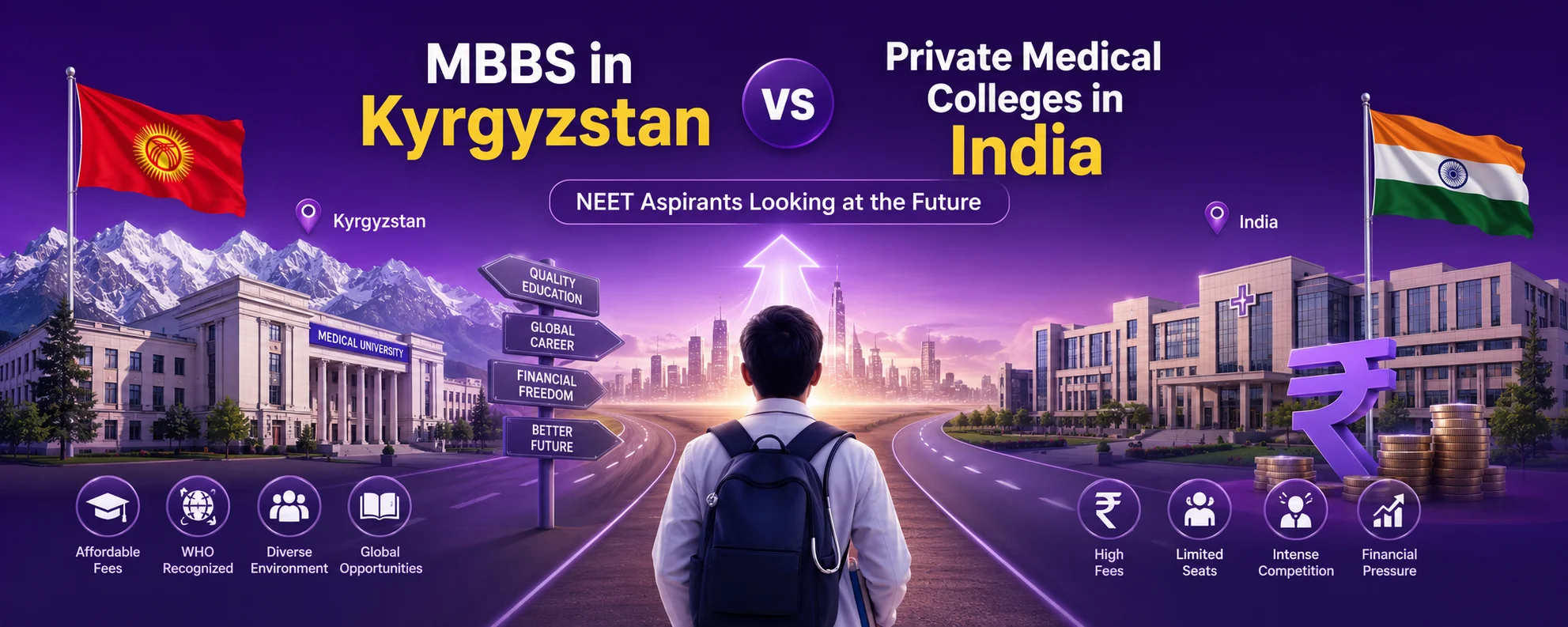MBBS in Kyrgyzstan Compared to Private Medical Colleges in India: NEET Aspirants Looking at the Future